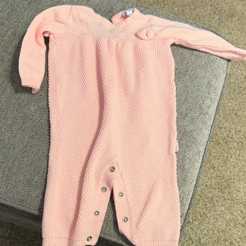 Le Top Soft Pink Knit Footie